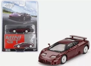 Mini GT 1:64 Bugatti EB110 GT Dark Red Metallic Diecast Model Car MGT00806 - Picture 1 of 1