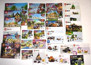 Lote de 33 LEGO Friends, City, Wicked + Folletos de instrucciones solo manuales - Imagen 1 de 4
