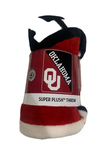 Oklahoma Sooners Super Plush Throw 46in X 60in Polyester Northwest Co NCAA NEW Cover