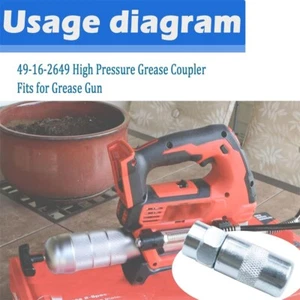 2Pcs Grease Gun Coupler 49-16-2649 High Pressure Grease Gun Coupler Assembly - Picture 1 of 9