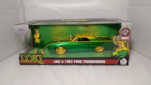 Jada Toys Hollywood Rides: Marvel Loki & 1963 Ford Thunderbird Die-Cast Figure - Picture 1 of 7
