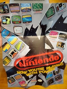 Inserto Poster Originale Ora Stai Giocando Con Power NES Nintendo 1989 EXC - Foto 1 di 10
