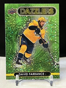 2021-22 Upper Deck Series 2 - Dazzlers Green #DZ-77 David Farrance (RC) - Picture 1 of 2