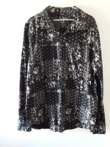 Lng Label Shirt Womens Size Large Button Up Long Sleeves Navy Casual Work - Picture 1 of 13