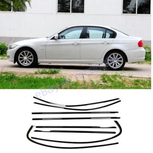 For BMW 3 Series E90 2006-2012 Black Steel Window Sill Molding Trim Strips W - Picture 1 of 7