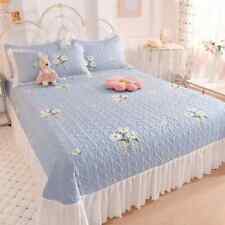 Chiffon Lace Quilting Bed Spread Princess Style Cotton Bedspread Home Bed Cover