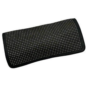 Kenneth Cole Leather Clutch Purse Black Magnetic Studs Pockets Moto Classic - Picture 1 of 9