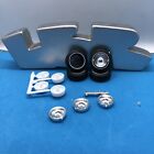 FOB AMT White Wall Tires W Chrome Baby Moon Wheels & Backs 1:25 LBR Model Parts