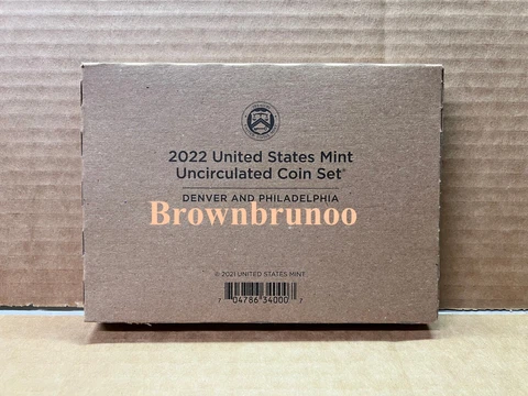 2022 Uncirculated Coin Set 20 Coins United States Mint 22RJ SEALED UNOPENED Box Cover