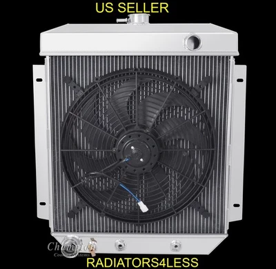 CHAMPION 3 ROW RADIATOR 16" FAN 54 55 56 FORD FAIRLANE CAR SEDAN WAGON MAINLINE - Imagem 1 de 4