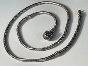 PANDORA 'ALE' sterling silver '925'  moments snake necklace chain 28.74g - Picture 1 of 18