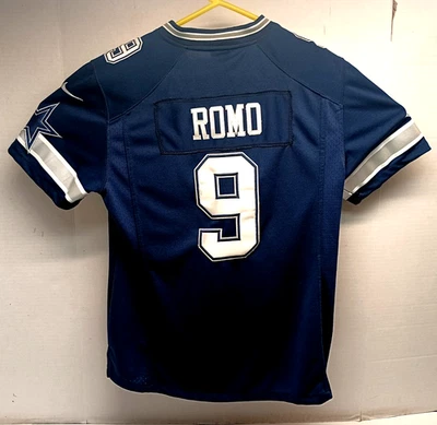 Camiseta deportiva Nike On-Field Dallas Cowboys Tony Romo #9 cosida juvenil talla lg en muy buena condición Foto 1 de 3