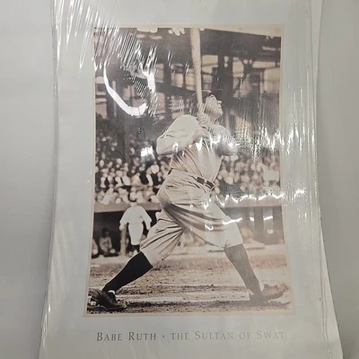 New York Yankees Babe Ruth The Sultan Of Swat Poster 36x24 - Image 1 of 3