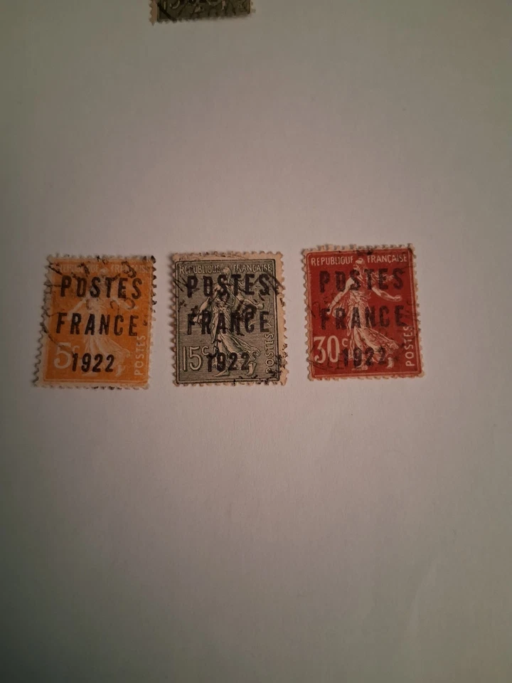  Timbres de France Préoblitéré Oblitéré N 36/37/38     Postes FRANCE 1922 - Photo 1/1