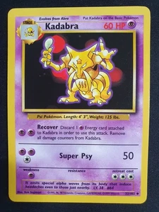 Kadabra 32/102 - Base Set 1 - Pokemon Card - Excellent Condition - Picture 1 of 2