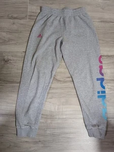 Adidas Fleece Sweat Pants Jogger Girls Youth Medium M (10/12) - Picture 1 of 9