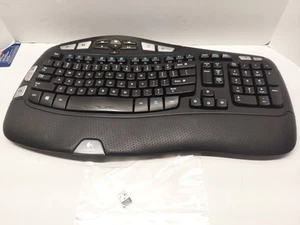 Logitech Wave K350 Unifying Wireless Keyboard with dongle - Tested & Working - Picture 1 of 7