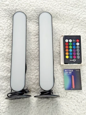 SET OF 2 Tzumi Illumalight Multi Color RGB LED Light Bar with Remote USB Powered - Image 1 of 4