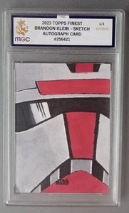 TOPPS 2023 FINEST STAR WARS SKETCH CARD 1/1 CLONE TROOPER GRADED - BRANDON KLEIN - Picture 1 of 8