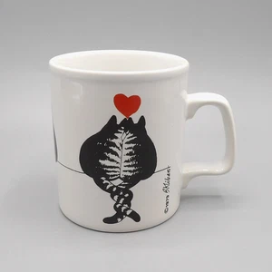 1979 B. Kliban Cats by Staffordshire Kiln Craft Mug Cup Cat Couple w/Heart - Bild 1 von 14