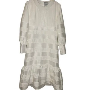 Ellie Makir New York Designer Dress Women’s Size Small White Lace Tiered Maxi - Picture 1 of 5