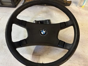 BMW E3 E9 E12 E21 E23 E24 Lederlenkrad Leder  4-Speichen E3 E9 D=400MM  - Bild 1 von 3