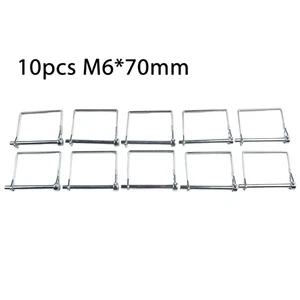 Hitch Pin Lock M6*70mm Safety Pin Lock Trailer Coupler 70mm Metal New Silver - Picture 1 of 12