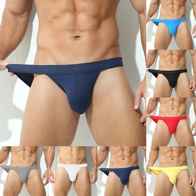 Sissy Mens Sexy Satin Lingerie Panties Bikini Briefs Thongs Underwear Nightwear - Image 1 of 4