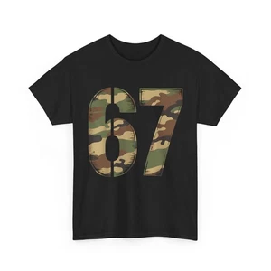 67 Hunting Camo Six Seven 6 7 Meme Camouflage 67 T-Shirt - Picture 1 of 10