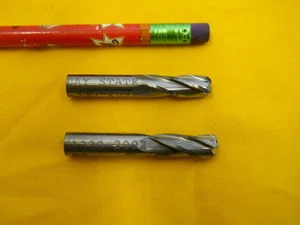 2 NEW 19/64" x RADIUS TIP SOLID CARBIDE END MILLS center cutting BAYSTATE USA - Picture 1 of 2