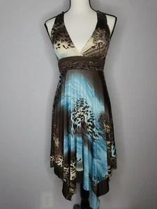 Sexy Vestido Coqueto Paradise Leopardo Cachemira Rayón Espalda Corredora Sin Mangas Talla Pequeña - Imagen 1 de 11