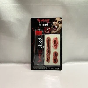 Halloween VAMPIRE BLOOD & 3 Life-like TATTOOS by Fun World, BRAND NEW - Picture 1 of 2