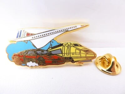 Pin's Pins Pin Badge SNCF TGV - BALLARD - FERRARI / CONCORDE - DORE OR FIN - 1 - Photo 1/4