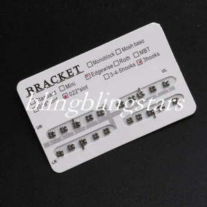 Dental Mini Ultrathin Orthodontic Metal Brackets Braces Edgewise 3 Hook 022 - Picture 1 of 4