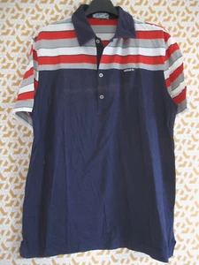 Polo Adidas Ventex 80'S Tennis vintage Coton marine Jersey Olschool - L - Imagen 1 de 6