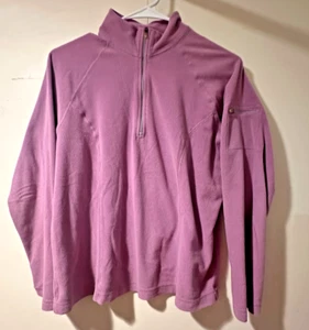 LL BEAN DAMEN 1/4 REISSVERSCHLUSS PULLOVER FLEECE LEICHTES SWEATSHIRT LILA SMALL - Bild 1 von 4