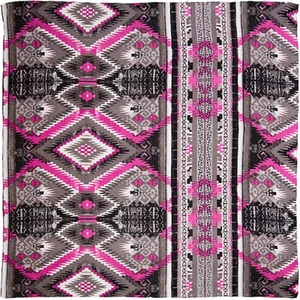 "Bufanda de seda 100 % rosa estampado azteca Wyoming Traders Wild Rag - 34,5" - Imagen 1 de 3