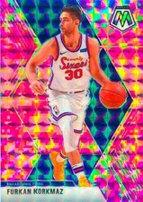 Furkan Korkmaz 2019-20 Mosaic Basketball Camo Pink Prizm Refractor Card #199 NBA