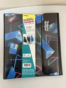 New Vintage Style Trapper Keeper Portfolio  Binder Geometric Shapes & Folders - Picture 1 of 5