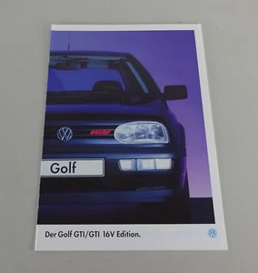 Prospectus / Brochure VW Golf 3 / III Gti / Gti 16V Édition Support 11/1994 - Picture 1 of 4
