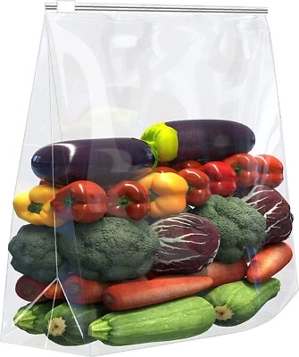 ClearlyElegant: sacos grandes 5gal 3mil 18x24 deslizantes, resistentes, fortes e transparentes 10 peças - Imagem 1 de 4