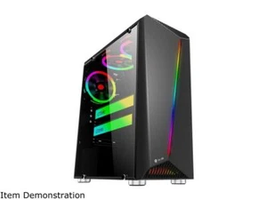 Ordinateur tour centrale Bgears b-Vigor RGB acier noir / plastique / verre trempé ATX - Photo 1/12