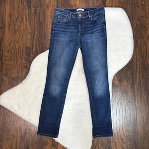 LOFT Jeans 28/6 Skinny Crop Mid-Rise Medium Wash Stretch Women's - Picture 1 of 13