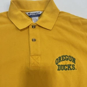 Vtg Champion Oregon Ducks Polo Shirt Athletic Men's Short Sleeve Size S - Picture 1 of 6