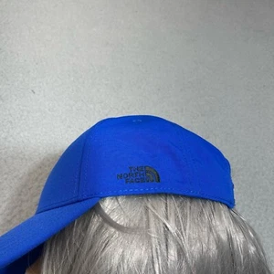 North Face Hat Cap Blue Strap Back Adjustable TNF Logo Spell Out AR Arkansas NEW - Picture 1 of 16