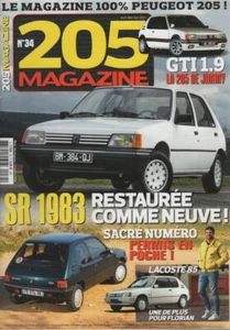 205 MAGAZINE 34 PEUGEOT 205 GTI 1.9 205 SR 205 LACOSTE 205 XLD 205 SACRE NUMERO - Imagen 1 de 3
