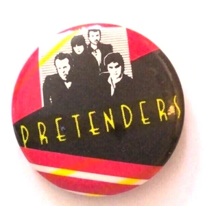 THE PRETENDERS Pin Vintage Pinback Button Anstecker Anfang 80er 1,25" - Bild 1 von 2