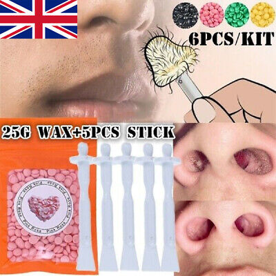 Nose Ear Hair Removal Wax Kit Sticks Easy Men Nasal Waxing Strip Remover Set UK • 4.77€