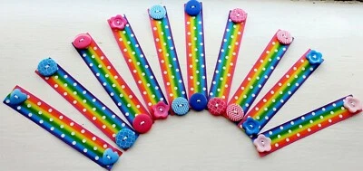 Rainbow Ear Savers/Mask extenders Headband Strap For Face Mask Multi Colour.  - Image 1 of 3