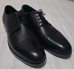 COLE HAAN MENS GRAND.OS SPLIT TOE BLACK LEATHER OXFORDS DRESS SHOES US SZ 10.5 - Picture 1 of 15